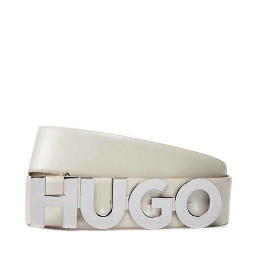 Pasek Męski Hugo Zula Belt 3.5cm C-Zl 50482438 Open White 110 ze sklepu eobuwie.pl w kategorii Paski męskie - zdjęcie 166770761