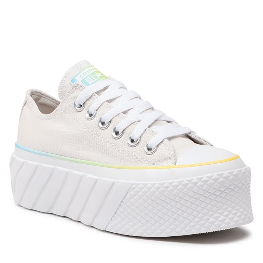 Trampki Converse Ctas Lift 2x Ox A00559C Pale Putty/White/Baltic Blue Converse 41 eobuwie.pl