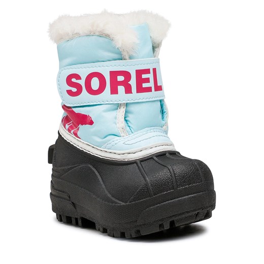 Śniegowce Sorel Toddler Snow Commander NV1960-428 Ocean Surf/Cactus Pink Sorel 21 promocja eobuwie.pl