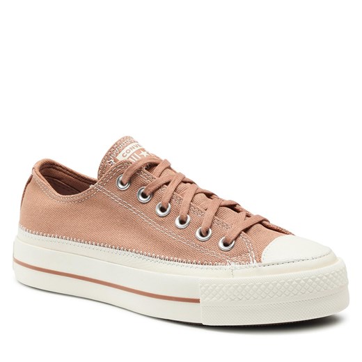 Trampki Converse Chuck Taylor All Star Lift A05249C Taupe/Red Converse 39 eobuwie.pl
