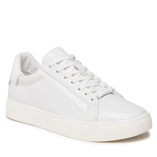 Sneakersy Calvin Klein Clean Cup Lace-Nano Mono Mix HW0HW01592 Bright White YBR Calvin Klein 37 eobuwie.pl