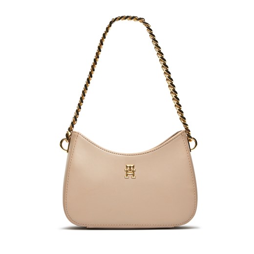 Torebka Tommy Hilfiger Th Refined Chain Shoulder Bag AW0AW16079 Smooth Taupe PKB Tommy Hilfiger one size eobuwie.pl