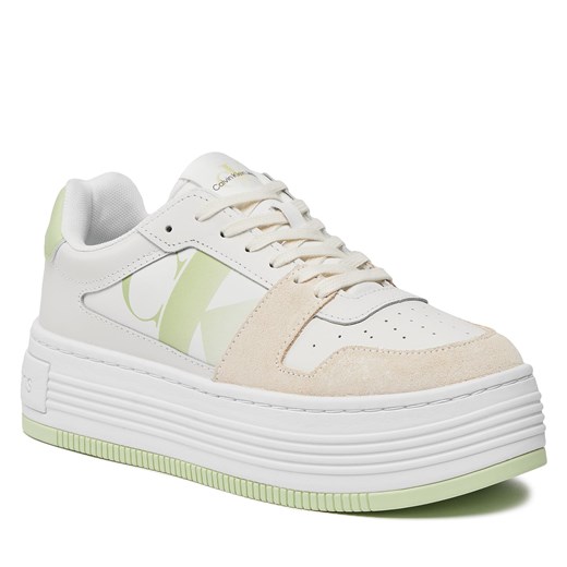 Sneakersy Calvin Klein Jeans Bold Flatf Low Lace Mix Nbs Sat YW0YW01308 Bright 38 eobuwie.pl
