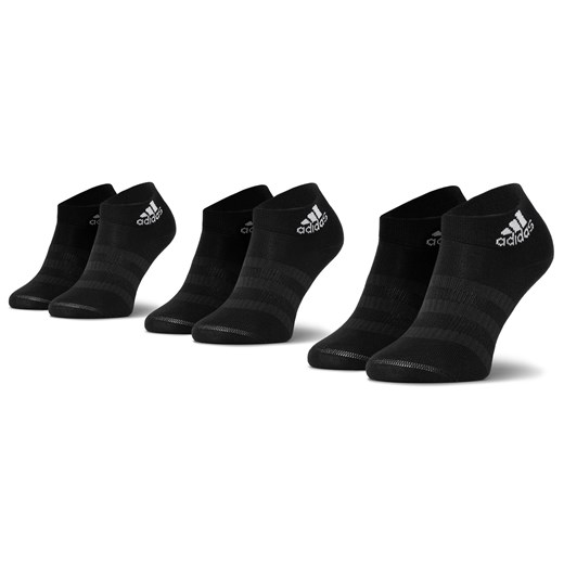 Zestaw 3 par niskich skarpet unisex adidas Light Ank 3Pp DZ9436 Black/Black/Black ze sklepu eobuwie.pl w kategorii Skarpetki męskie - zdjęcie 166786221