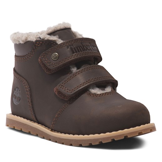 Trzewiki Timberland Pokey Pine Warm Lined H&L TB0A5YVS9311 Brązowy ze sklepu eobuwie.pl w kategorii Buty zimowe dziecięce - zdjęcie 166790323