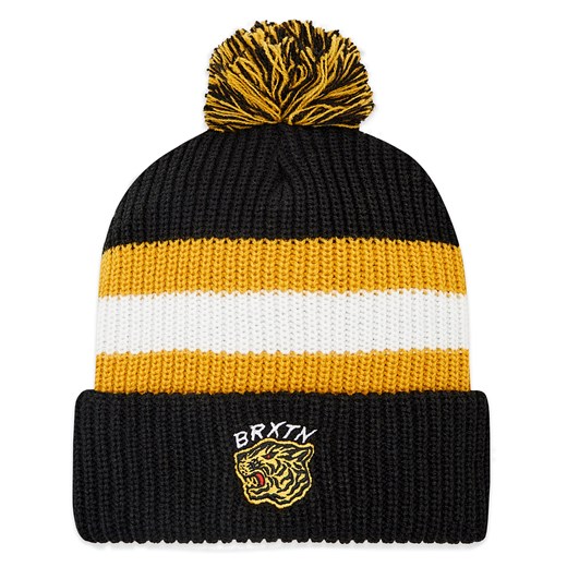 Czapka Brixton Kit Pom 11205 Black/Off White/Bright Gold ze sklepu eobuwie.pl w kategorii Czapki zimowe męskie - zdjęcie 166791173