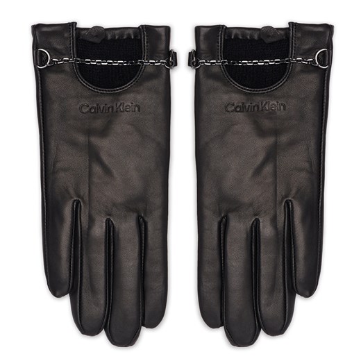Rękawiczki Damskie Calvin Klein K60K609974 Czarny ze sklepu eobuwie.pl w kategorii Rękawiczki damskie - zdjęcie 166791220