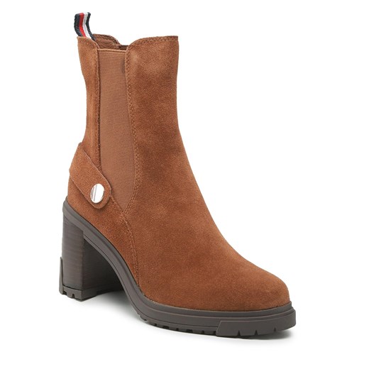 Botki Tommy Hilfiger Outdoor High Heel Boot FW0FW06739 Natural Cognac GTU Tommy Hilfiger 39 eobuwie.pl