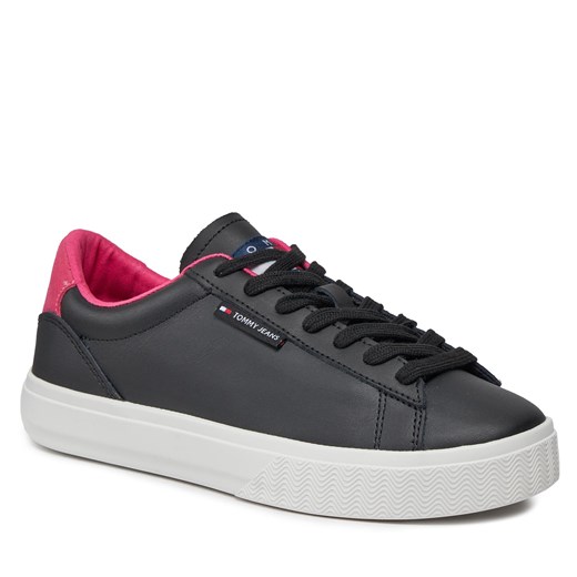 Sneakersy Tommy Jeans Tjw Cupsole Sneaker Ess EN0EN02508 Black / Pink Alert BDS Tommy Jeans 40 eobuwie.pl
