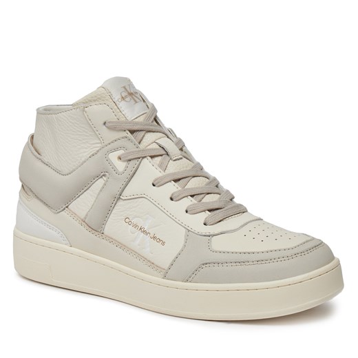Sneakersy Calvin Klein Jeans Basket Cupsole Mid Lth Ml Fad YM0YM00883 Creamy 45 eobuwie.pl