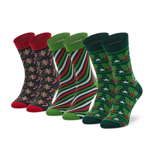 Zestaw 3 par wysokich skarpet unisex Rainbow Socks Xmas Socks Box Stripes Pak 3 Rainbow Socks 36/40 eobuwie.pl
