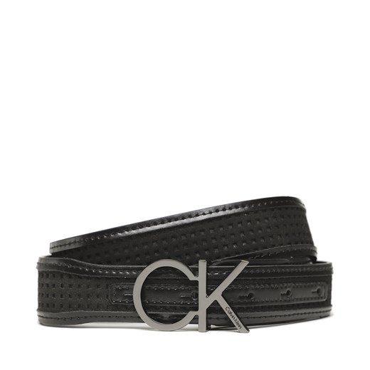 Pasek Damski Calvin Klein Re-Lock Insert 3 Cm Perf Belt K60K610497 Czarny ze sklepu eobuwie.pl w kategorii Paski damskie - zdjęcie 166795314