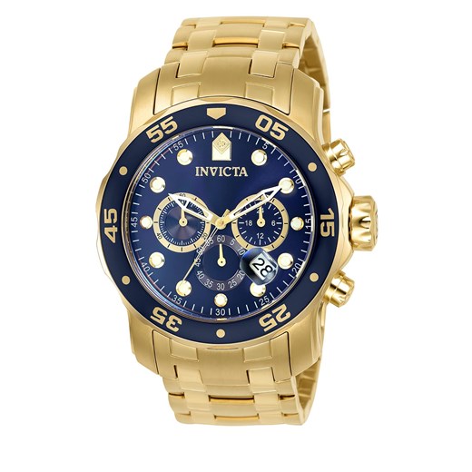 Zegarek Invicta Watch Pro Diver IN0073 Gold/Navy ze sklepu eobuwie.pl w kategorii Zegarki - zdjęcie 166795863