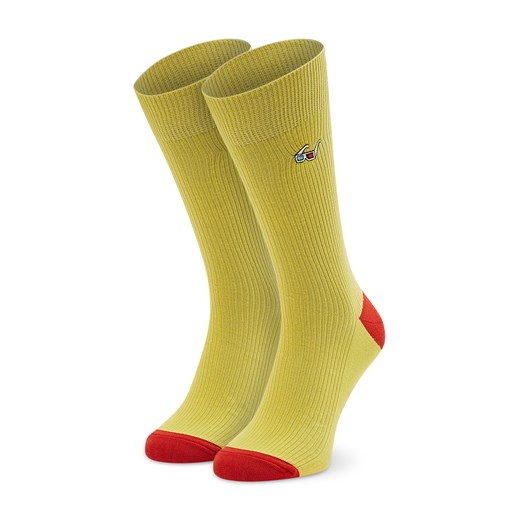 Skarpety wysokie unisex Happy Socks REGLA01-2000 Żółty ze sklepu eobuwie.pl w kategorii Skarpetki męskie - zdjęcie 166797214