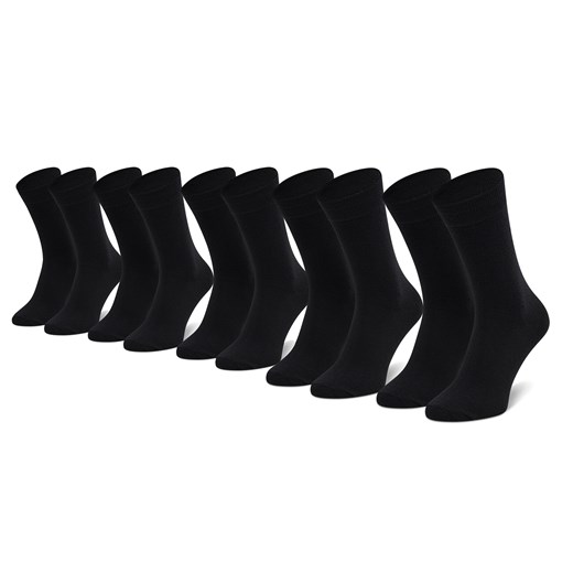 Zestaw 5 par wysokich skarpet męskich Jack&Jones Jacjens Sock 5 Pack Noos 12113085 Czarny ze sklepu eobuwie.pl w kategorii Skarpetki męskie - zdjęcie 166797592