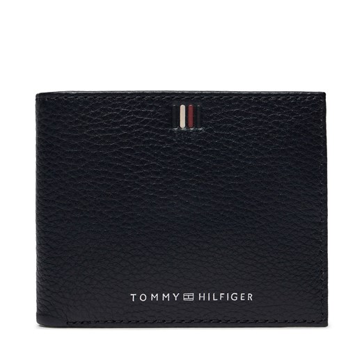 Duży Portfel Męski Tommy Hilfiger Th Central Mini Cc Wallet AM0AM11854 Space Blue DW6 ze sklepu eobuwie.pl w kategorii Portfele męskie - zdjęcie 166798914