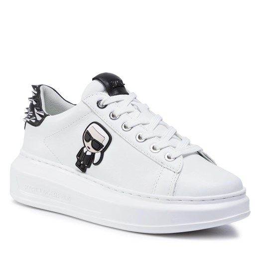 Sneakersy KARL LAGERFELD KL62529 White Lthr W/Black Karl Lagerfeld 38 eobuwie.pl