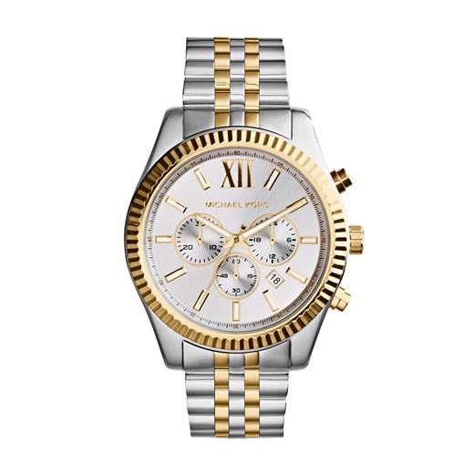 Zegarek Michael Kors Lexington MK8344 Silver/Gold ze sklepu eobuwie.pl w kategorii Zegarki - zdjęcie 166807593