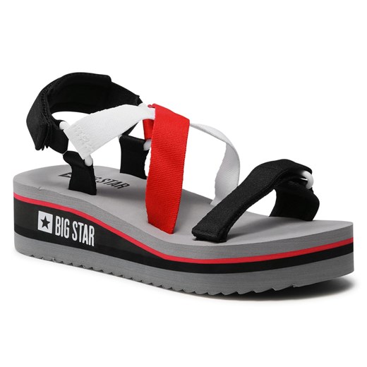 Sandały Big Star Shoes HH274A082 Red/White 37 eobuwie.pl