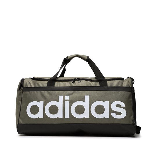 Torba adidas Essentials Linear Duffel Bag Medium HR5350 Zielony ze sklepu eobuwie.pl w kategorii Torby sportowe - zdjęcie 166809934