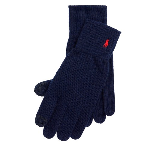 Rękawiczki Damskie Polo Ralph Lauren 449923730002 Blue 400 ze sklepu eobuwie.pl w kategorii Rękawiczki damskie - zdjęcie 166810981