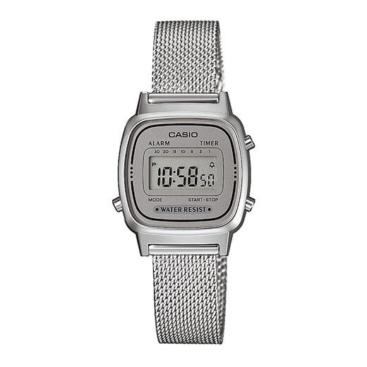 Zegarek Casio Vintage LA670WEM-7EF Srebrny ze sklepu eobuwie.pl w kategorii Zegarki - zdjęcie 166814393