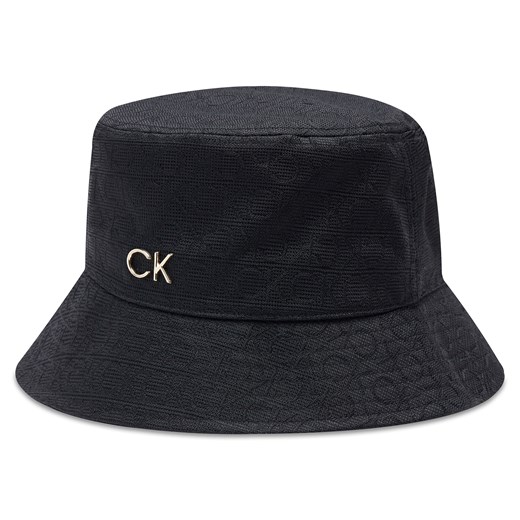 Kapelusz Calvin Klein Bucket Monogram Jacquard K60K610019 Czarny ze sklepu eobuwie.pl w kategorii Kapelusze damskie - zdjęcie 166814933