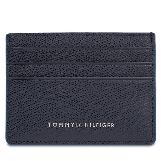 Etui na karty kredytowe Tommy Hilfiger Th Struc Leather Cc Holder AM0AM11606 Granatowy ze sklepu eobuwie.pl w kategorii Etui - zdjęcie 166815112