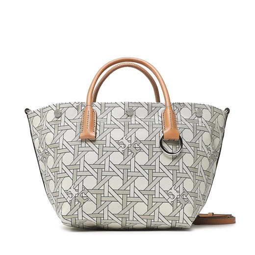 Torebka Tory Burch Canvas Basketweave Small Tote 146547 New Ivory Basketweave Tory Burch one size eobuwie.pl