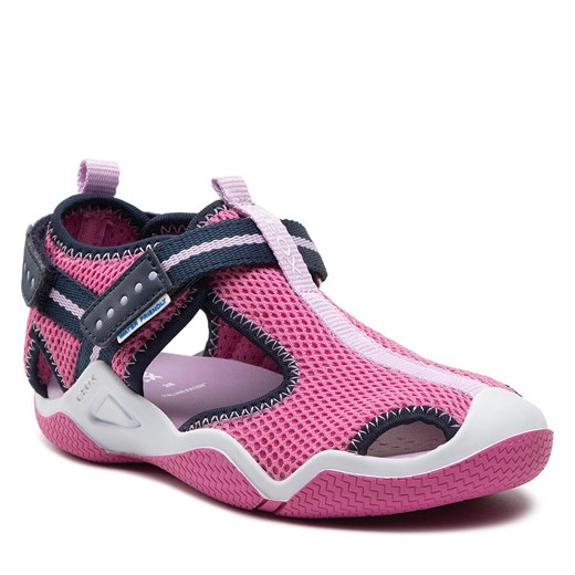 Sandały Geox J Wader G. A J1508A 01454 C8NF4 S Fuchsia/Navy Geox 34 eobuwie.pl wyprzedaż