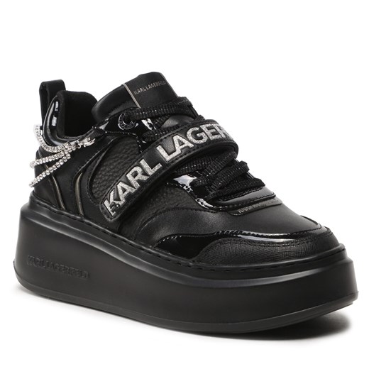 Sneakersy KARL LAGERFELD KL63540D Black Lthr w/Silver Karl Lagerfeld 35 eobuwie.pl