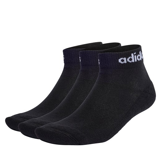 Skarpety Niskie Unisex adidas Linear Ankle Socks Cushioned Socks 3 Pairs IC1303 black/white ze sklepu eobuwie.pl w kategorii Skarpetki męskie - zdjęcie 166821731