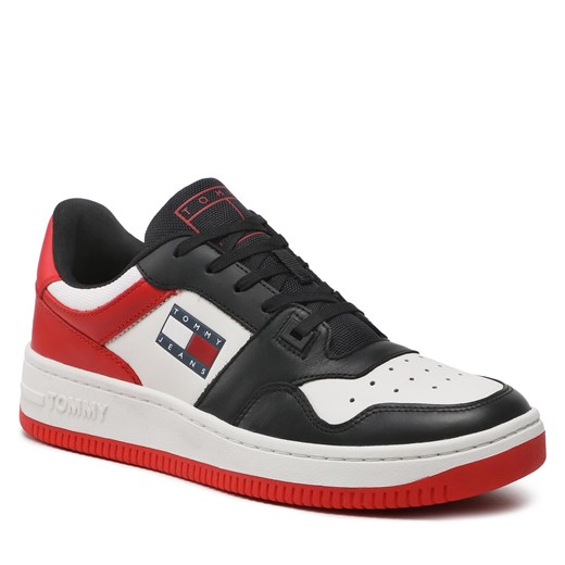 Sneakersy Tommy Jeans Basket Leather EM0EM01162 Deep Crimson XNL Tommy Jeans 41 eobuwie.pl wyprzedaż
