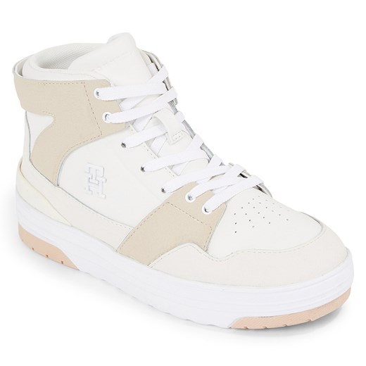 Sneakersy Tommy Hilfiger Th Hi Basket Sneaker FW0FW07308 Ecru YBL Tommy Hilfiger 37 wyprzedaż eobuwie.pl