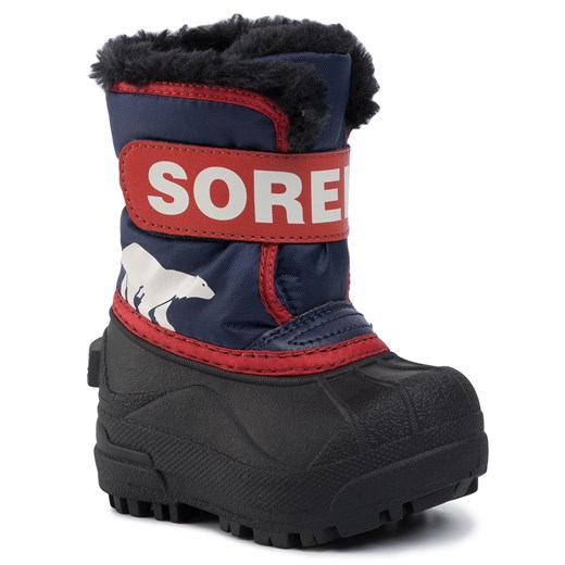Śniegowce Sorel Toddler Snow Commander NV1960 Nocturnal/Sail Red 591 Sorel 21 eobuwie.pl