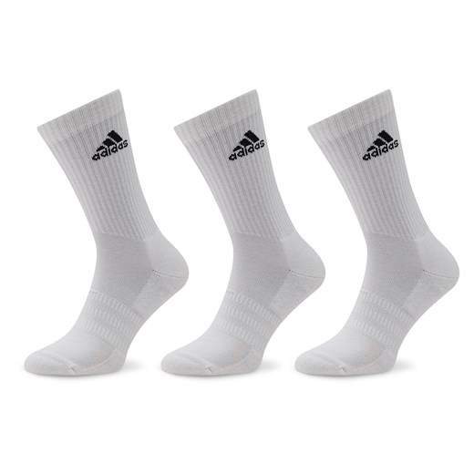 Skarpety wysokie unisex adidas Cushioned Crew Socks 3 Pairs HT3446 Biały ze sklepu eobuwie.pl w kategorii Skarpetki męskie - zdjęcie 166824073