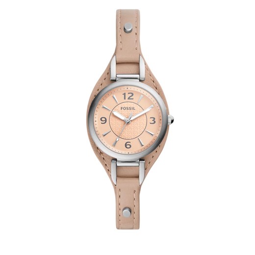 Zegarek Fossil Carlie Mini ES5213 Beige/Silver ze sklepu eobuwie.pl w kategorii Zegarki - zdjęcie 166826841