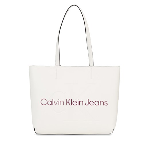 Torebka Calvin Klein Jeans Sculpted Shopper29 Mono K60K610276 Ivory YBI one size eobuwie.pl okazja