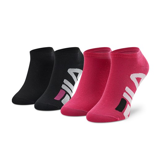 Zestaw 2 par niskich skarpet unisex Fila Invisible F9199 Black/Fuxia Fila 39/42 eobuwie.pl