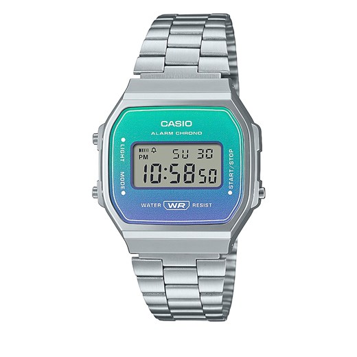 Zegarek Casio Vintage A168WER-2AEF Silver/Silver Casio one size okazja eobuwie.pl