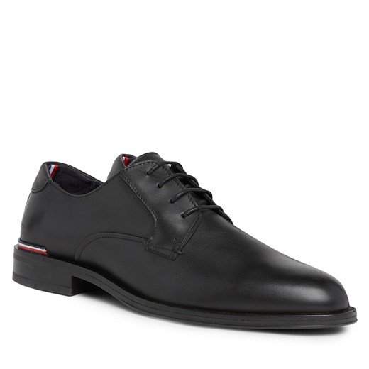 Półbuty Tommy Hilfiger Core Rwb Hilfiger Lth Shoe FM0FM04867 Black BDS Tommy Hilfiger 45 promocyjna cena eobuwie.pl