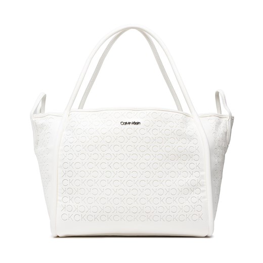 Torba Calvin Klein Calvin Resort Carry All Bag Mesh K60K609404 Biały ze sklepu eobuwie.pl w kategorii Torby Shopper bag - zdjęcie 166832934
