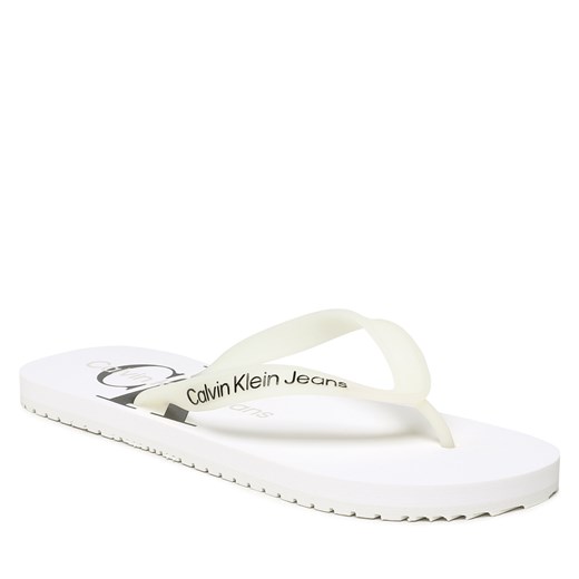 Japonki Calvin Klein Jeans Beach Sandal Monogram Tpu YM0YM00838 White YBR 41 eobuwie.pl