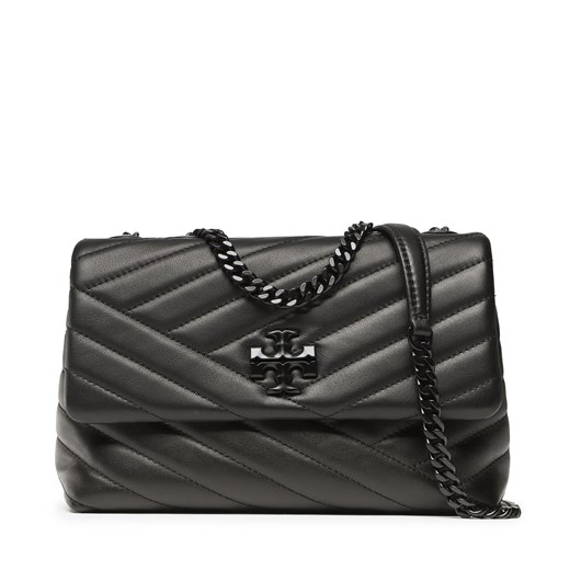 Torebka Tory Burch Kira Chevron Powder 90856 Black/Silver 003 ze sklepu eobuwie.pl w kategorii Kopertówki - zdjęcie 166834282