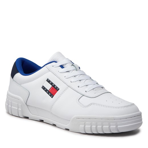 Sneakersy Tommy Jeans Retro Leather Cupsole EM0EM01068 White YBR Tommy Jeans 42 eobuwie.pl