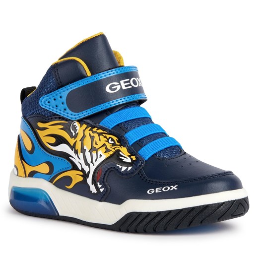 Sneakersy Geox J Inek Boy J369CC 0BUCE C0657 D Navy/Yellow Geox 32 eobuwie.pl wyprzedaż