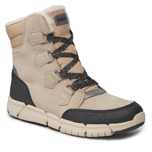 Śniegowce Geox J Flexyper Girl B Ab J16APA 022FU C5000 D Beige Geox 38 wyprzedaż eobuwie.pl