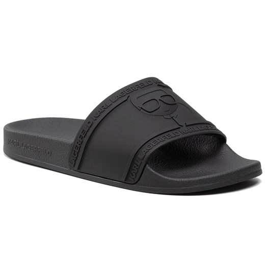 Klapki KARL LAGERFELD KL80919 Black Rubber Karl Lagerfeld 35 eobuwie.pl