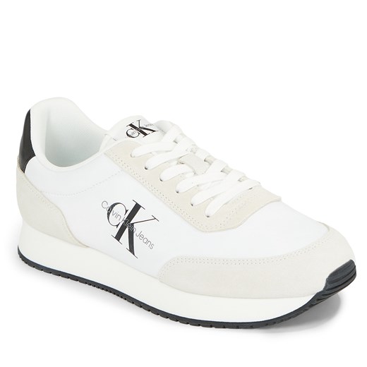 Sneakersy Calvin Klein Jeans Retro Runner Su-Ny Mono YM0YM00746 Bright White YAF 43 eobuwie.pl