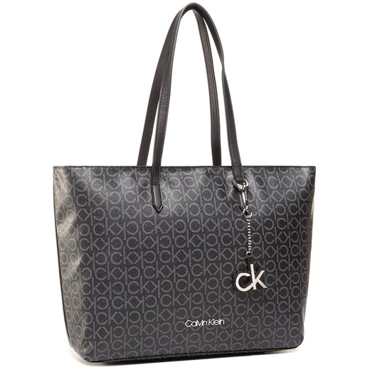 Torebka Calvin Klein Shopper Md K60K607427 Czarny ze sklepu eobuwie.pl w kategorii Torby Shopper bag - zdjęcie 166843803